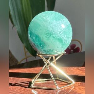 Feather Fluorite Sphere with Stand